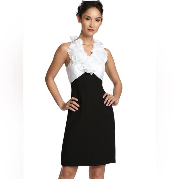 JS Collections Ruffled Collar Pencil Sheath Dress, Cocktails, Events, Parties 12 - Picture 1 of 10